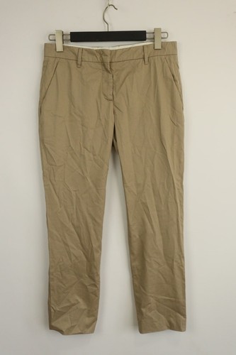 Pantaloni eleganti PRADA Milano cotone marrone beige regolari dritti taglia 42 W30