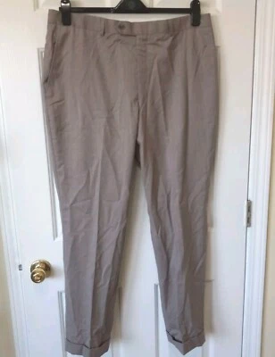 New! HART SCHAFFNER MARX Men's Gray Wool Pants Career Dress Size 36 R Inseam 30" - Image 1 of 4