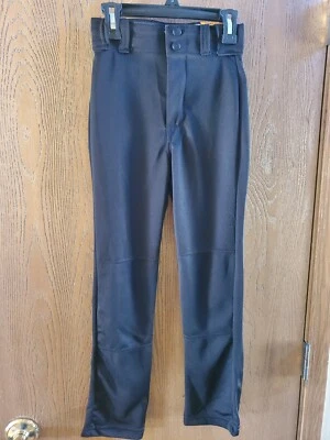 NUEVO CON ETIQUETAS Talla YS Juvenil Pequeño Rawlings Negro Semi-Relajado Calce Pantalones de Béisbol Nuevos Foto 1 de 2