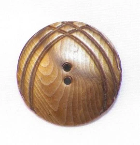 Art Deco Celluloid Button Tan Brown Wood Grain Look Vintage Historical Clothes 6 - Picture 1 of 3