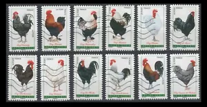 France 4987-4998 Roosters (12 USED Stamps [2016]) - Picture 1 of 1