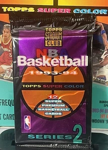 1993-94 TOPPS Stadium Club NBA Basketball (Series 2) PACK 12 Super Premium Cards - Bild 1 von 11