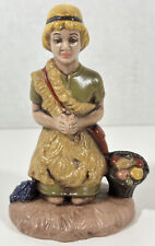 Holland Mold Shepherd Boy w/Fruit Nativity Vintage Figurine Kneeling Replacement