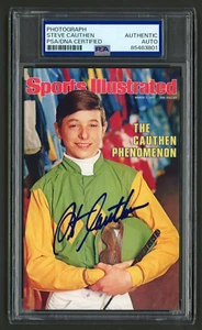 Steve Cauthen Signed Photo (PSA) 1977 Sportman of the Year Mini Magazine Cover - Picture 1 of 2
