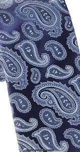 Tie Paisley Eton Silk Blue New Without Tag. Classic Stylish Elegant Vivid Color - Picture 1 of 12
