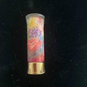 Vintage Avon Blue Flame Lipstick Pink Gold Floral Vanity Decor Lipstick - Picture 1 of 5