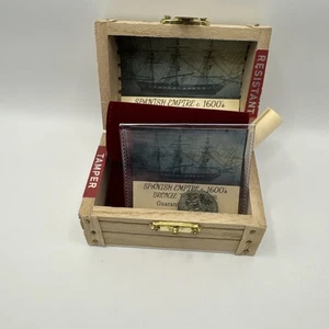 Spanisches Reich Bronze Piraten Cobb mit Box und Papieren - Bild 1 von 6