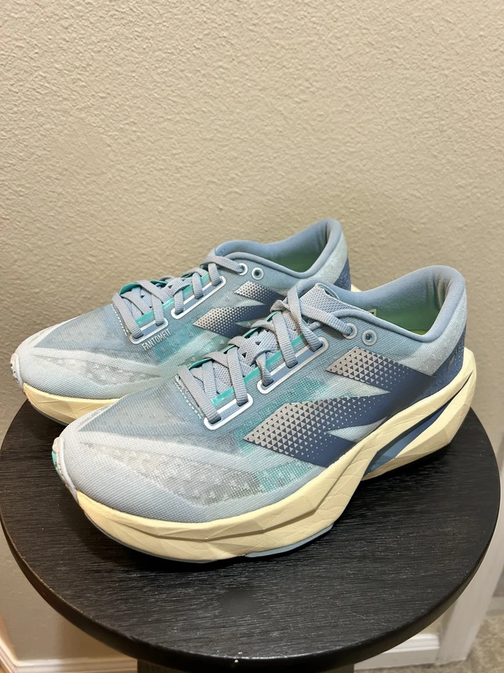 New Balance FuelCell Rebel v4 Womens Size 8 Quarry Heron Blue Running Shoes - Image 1 of 4