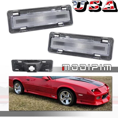 Juego de carcasas de luz de marcador lateral transparente para Chevy Camaro Pontiac Firebird 1985-1992 Foto 1 de 4