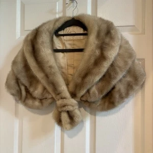 Vintage Furs By Mr. Herman Mink Stole Lincoln Rd Miami Beach - Picture 1 of 7