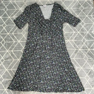 BRORA Midi Dress Kew Gardens Floral Viscose Short Sleeve Size UK 14 - Picture 1 of 9