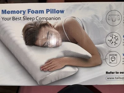 Memory Foam Pillow - White, Queen Size - Image 1 of 2