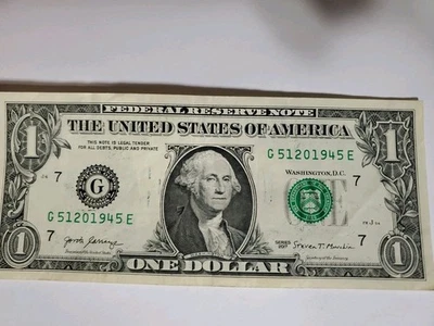 $1 Birthday Federal Reserve Note May 12th 1945 G51201945E - Image 1 of 3