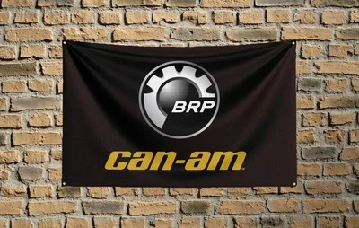 Can-Am BRP Black Flag 3x5 FT Car Racing Motorcycle for Garage Cave Wall Banner - Image 1 of 2