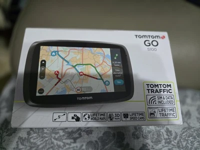 TomTom Go 5100 World Navigationssysteme Free Lifetime Map-Sim Karte Aktiv !!! - Bild 1 von 4