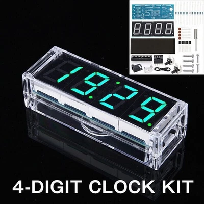 DIY Digital LED Clock Kit Auto Display Time/Temperature Electronic Alarm Clock w - Image 1 of 4