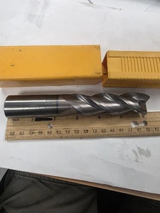 1" Dia. solid Carbide Endmill 3-1/4 LOC. 3 FLUTE 6" OAL, USA-HELICAL SQ end - Picture 1 of 8