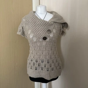 Y2K Jane Norman short sleeve cowl neck tunic 2000s jumper - Picture 1 of 11