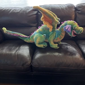 Peluche de peluche Melissa & Doug ™ X-LARGE 40 pulgadas dragón realista retirado - Imagen 1 de 9