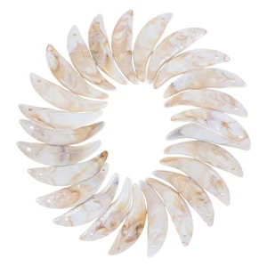  Ciondoli denti di lupo in plastica 50 pezzi per fare gioielli fai da te - zanna simulata - Foto 1 di 12