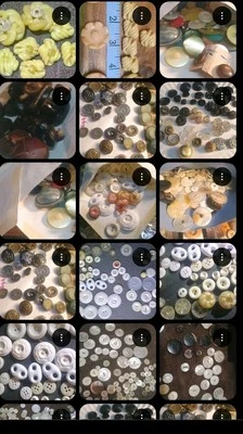 Vntg Extruded Celluloid Spaghetti, Abalone, Czech Glass++Buttons 5-10-15 U Pick  - Image 1 of 4