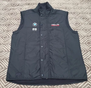 USA-76 Oracle Racing Yacht Team BMW HP Invent Men Large Snap Vest Navy Blue - Picture 1 of 9