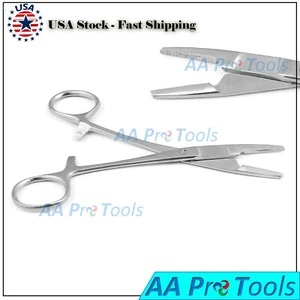 HEMOSTAT WITH SCISSORS STAINLESS STEEL FORCEPS 5.5" - Picture 1 of 3