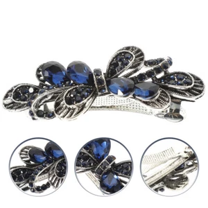 Fermaglio per capelli Jeweled Barrette strass chiaro lusso fermaglio per capelli donna - Foto 1 di 12