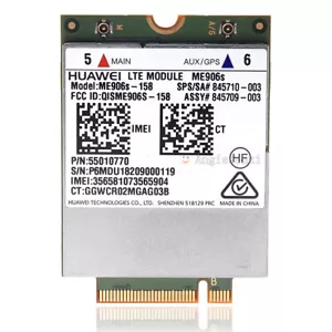 HP lt4132 LTE/HSPA+ 4G Module HUAWEI ME906S-158 Mobile Broadband 845710-003/001 - Picture 1 of 7