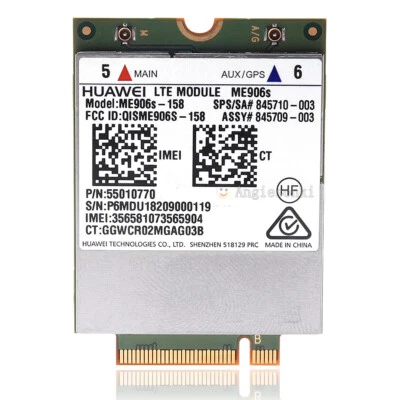HP lt4132 HUAWEI ME906S-158 LTE/HSPA+ Mobile Broadband WWAN 4G Module 845710-003 - Image 1 of 4