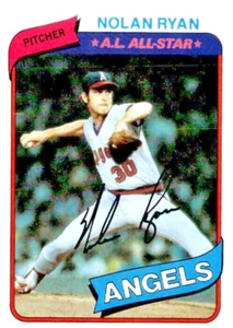 1980 Topps #580 Nolan Ryan Baseball Carta California Angels quasi nuova - Foto 1 di 2