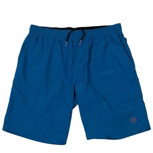 Travis Mathew Mens Flat Front Shorts Blue Gray Pockets XL - Picture 1 of 6