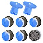 6 Pcs Faucet Aerator with Removal Wrench Tool Water Saving Flows Restrictors