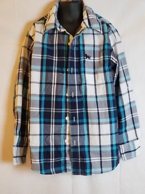 Camisa Old Navy Botones Niños - Talla M - Azul/Blanco Ambiente Occidental Juvenil Foto 1 de 4