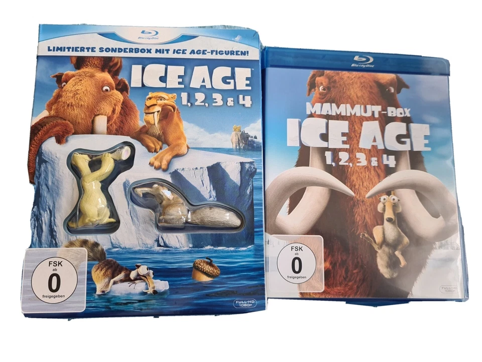 NEU * ICE AGE 1, 2, 3 & 4 * Lim. Edt. * mit Sid u. Scratch Figuren - Bild 1 von 3
