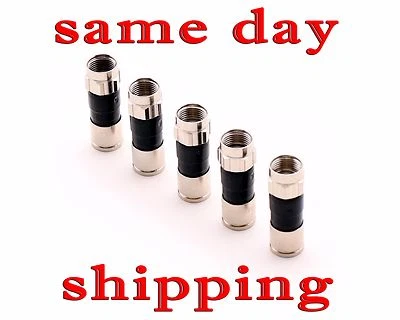 Coax Cable RG6 Connectors PPC EX6XL PLUS Compression Broadband Coaxial Fittings - Image 1 of 4
