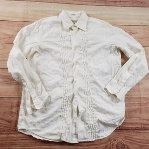 Banana Republic Shirt Mens Large White Ivory Outdoor Button Up Classic Adult - Picture 1 of 12