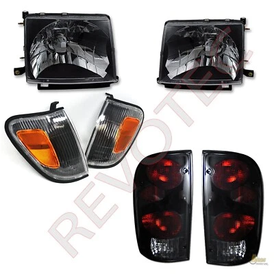 Faros negros luces de esquina y luces traseras para Toyota Tacoma 1998-2000 2x2 Foto 1 de 4