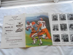 LEWISBURG HS GREEN DRAGONS vs. MONTOURSVILLE FOOTBALL PROGRAMM 1976 - Bild 1 von 2