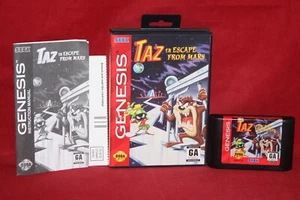 Taz in Escape From Mars (Sega Genesis, 1994) Authentic Game Cartridge, CIB - Picture 1 of 7