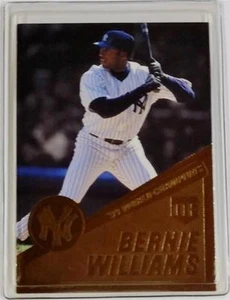 2000 Danbury Mint Bernie Williams 1999 Yankees Championship 22KT tarjeta de oro #1 - Imagen 1 de 1