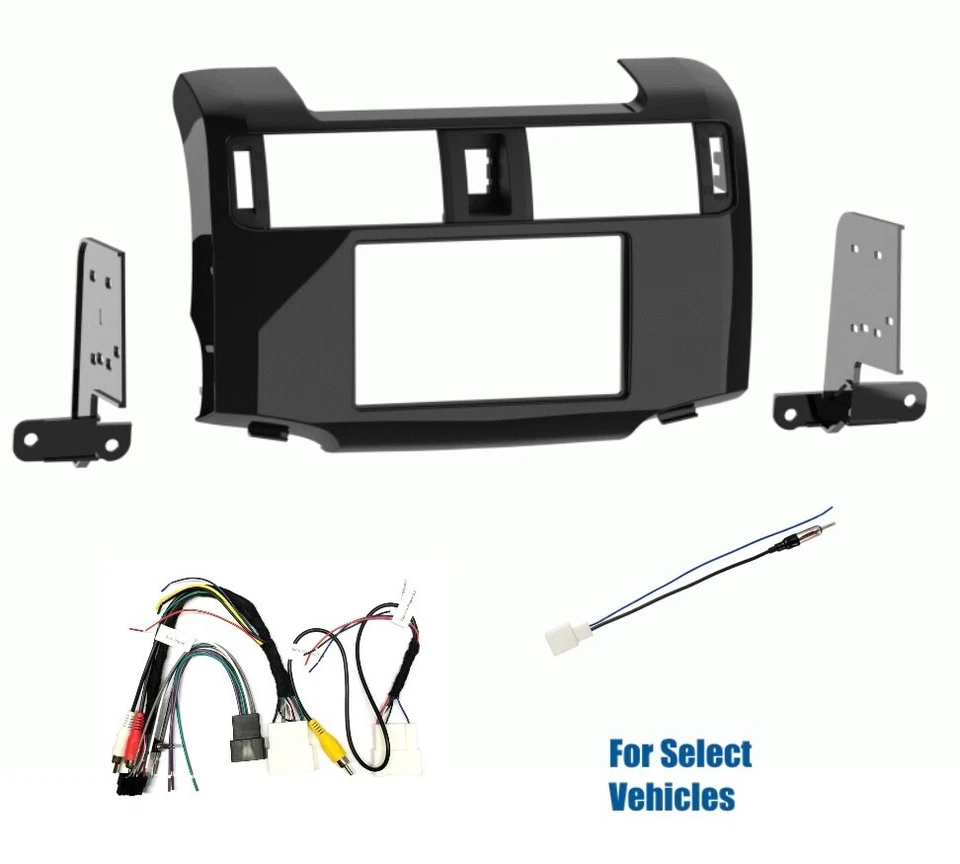 Charcoal Car Stereo Radio Dash Wire Trim Kit Combo for some 2020 Toyota 4 Runner - Image 1 of 1