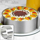 Adjustable Round Stainless Steel Mousse Cake Ring Layer Baking Mold Silver 6/12"
