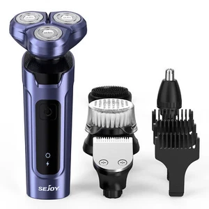 SEJOY 5in1 Elektrischer Rasierer Herren Barttrimmer Set Nass Trockenrasierer Kit - Bild 1 von 14