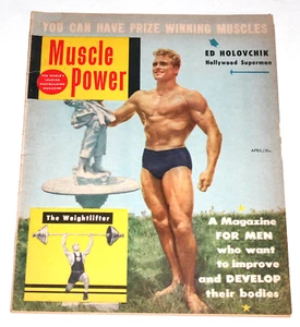 Vintage Muscle Power The Weightlifter Ed Holovchik Magazine April 1954 CT3 - Picture 1 of 4