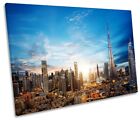 Dubai Sunset City Skyline Picture SINGLE CANVAS WALL ART Print