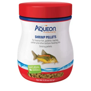 Aqueon Shrimp Pellets 3.25 oz Slow Sinking Pellets for Bottom Feeding Fish - Picture 1 of 2