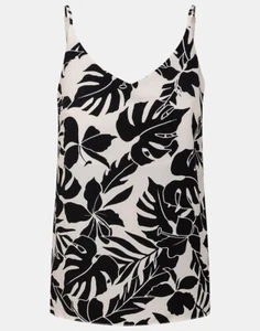 Ex-Dorothy Perkins Black & White Shoe String Top, Sizes 8-18 - Picture 1 of 4