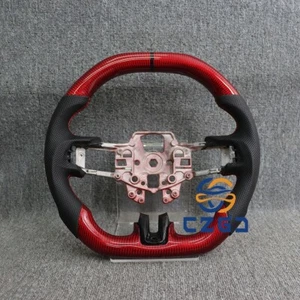 Flat Top Carbon Fiber Steering Wheel for Ford Mustang Sport/Luxury Upgrade 15-17 - Picture 1 of 4