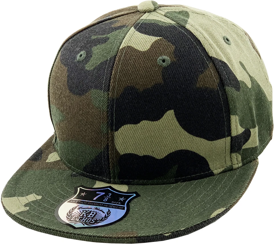 Gorra de béisbol Premium ajustada sólida gorra, billete plano/ala NUEVO Foto 1 de 1